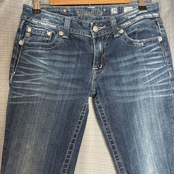 Miss Me Jeans Womens Mid Rise Skinny Style JP5489S4 Size 29 EUC - Picture 8 of 12